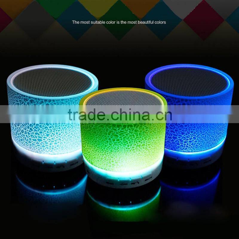 2017 Christmas Gifts Bluetooth Speaker Wireless with LED Light Mic SD TF Card Slot For Apple Iphone Samsung Galaxy S7 Xiaomi
