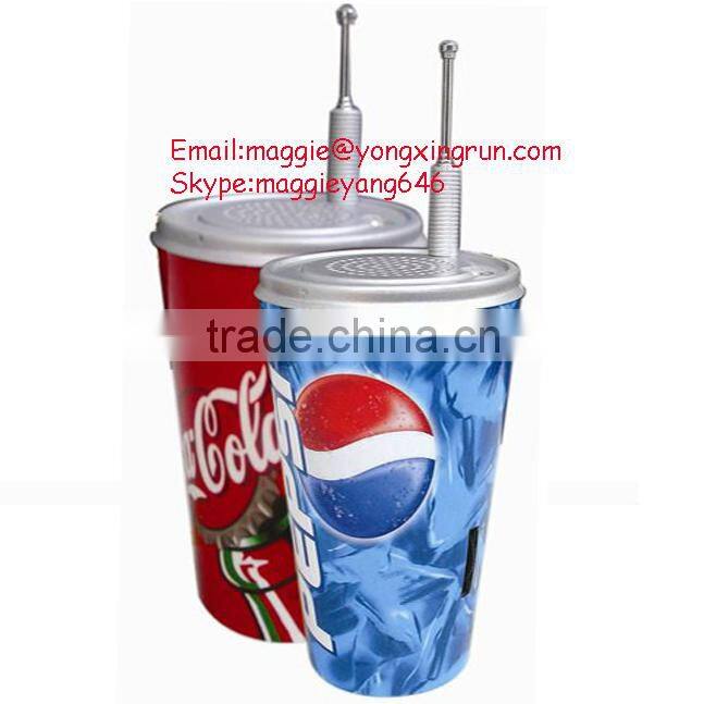 promotional gift mini cup fm radio