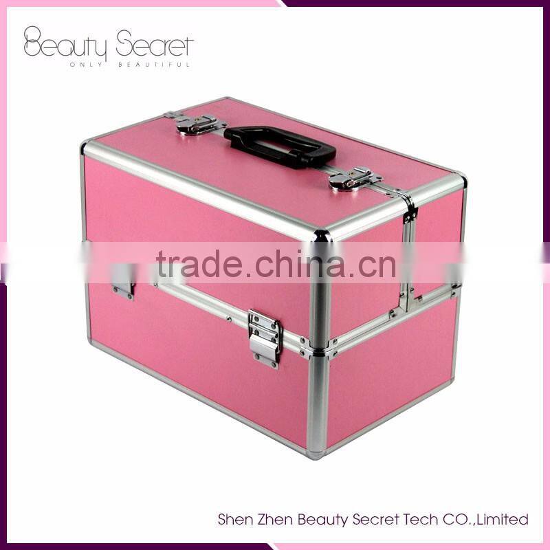 2016 fashion portable aluminium makeup bag cosmetic case