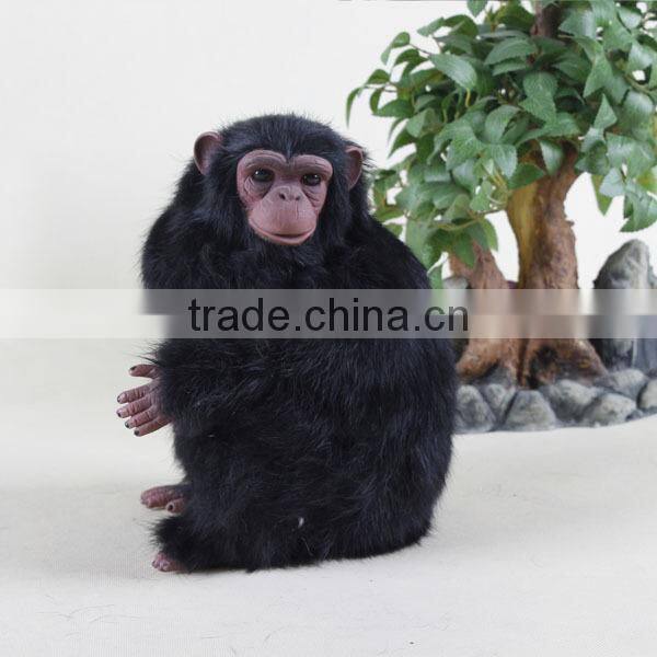 Garden decoration furry animal resin gorilla logo toy