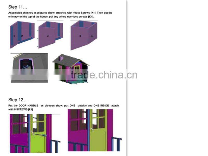 Good Quality And Low Price Wooden Playhouse