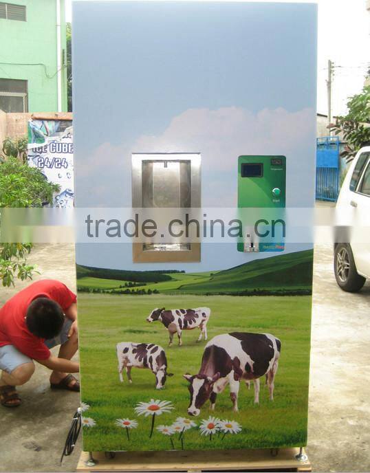 CE certified bill and coin acceptor automatic fresh milk atm milk vending machine