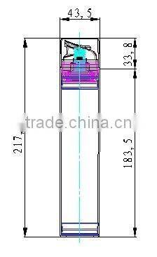 30ml amber airless bottle/pp plastic pump bottle