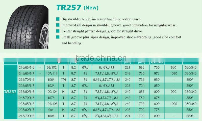 SUV 4X4 TYRES 225/60R17 TR257