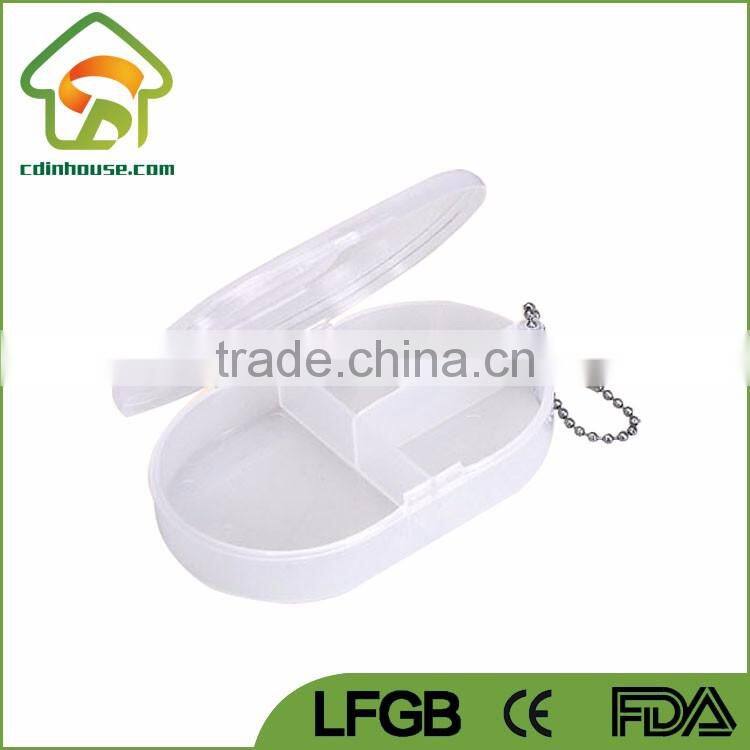 2 Compartments Divideres Grids Medicine storage Pill Box