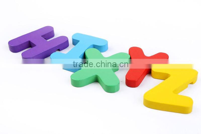 High quality wood toy alphabet learning puzzle for preschool children