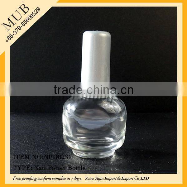 skull empty nail polish glass bottle