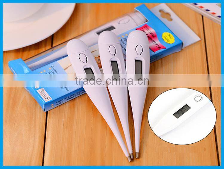 Instant read foldable lcd display digital meat grilling thermometer