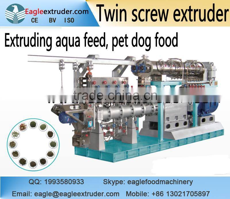 Jinan Eagle DP95 1ton to 1.5tons automatic pet dog food twin screw extruder production line