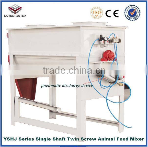 Industrial horizontal animal ribbon blender dry poultry cattle feed mixer, powder mixer, blender mixer