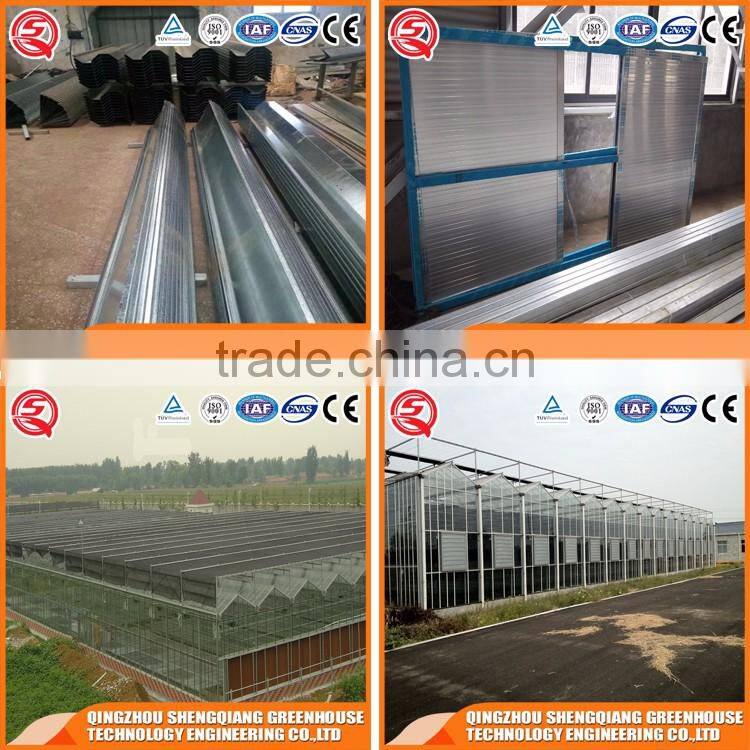 Factory direct anti ultraviolet solar glass greenhouse