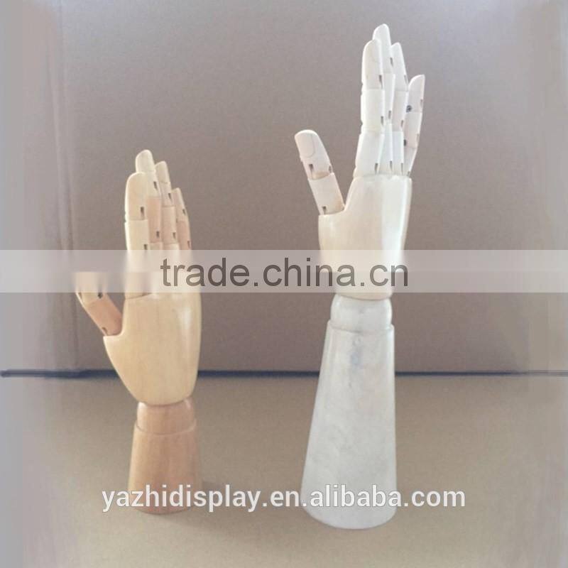 Original wooden mannequin hand for window display