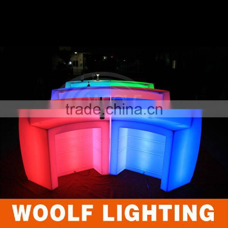 Hotel Furniture Round LED Lighting Glow Bar Counter