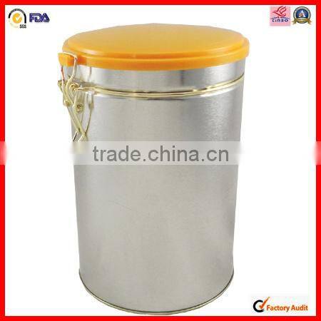 custom new round airtight tea tin box