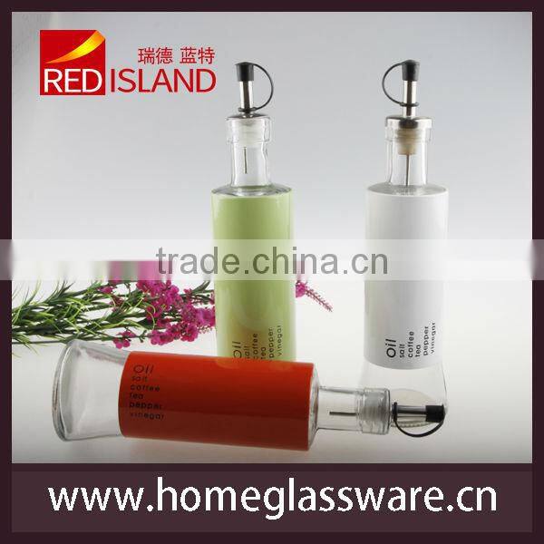 oil and vinegar bottle set with oil nozzle