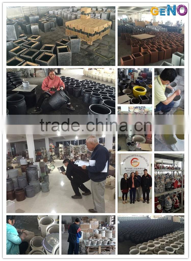 Stone Appearance clay fiberglass flower pot/ old rough plant pot