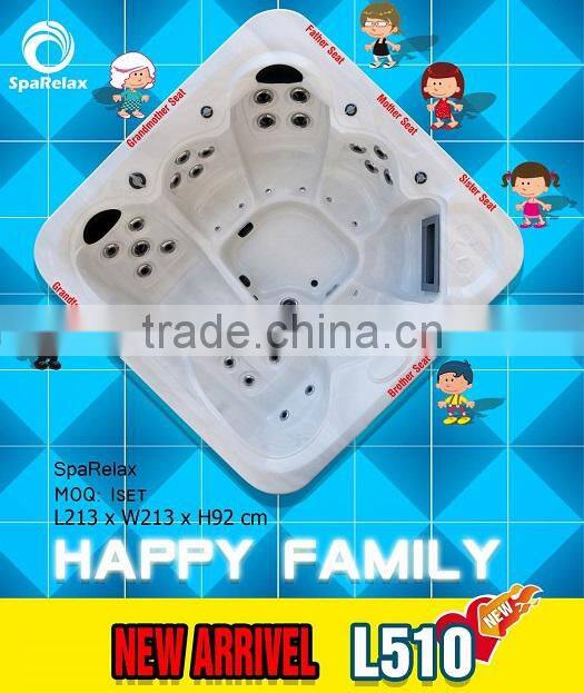 Happy family massage hot tub for 1~6 perosn China SPA manufacturer