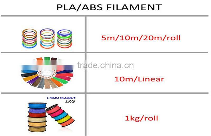 Colorful 3d printing filament 1.75mm pla and abs filament for 3d pen