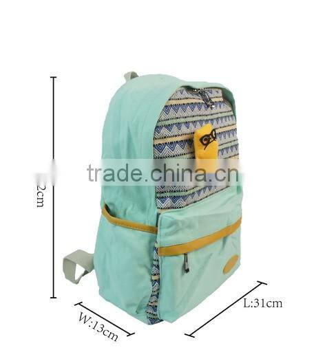 Store More Fashion Design Casual Canvas Blue Rucksack Bookbag