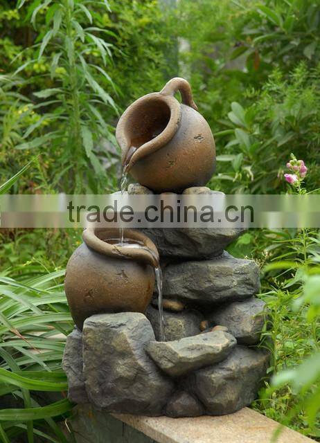 Broken Pot Tabletop Water Fountain