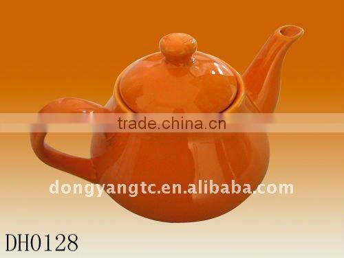 Porcelain color decal teapots