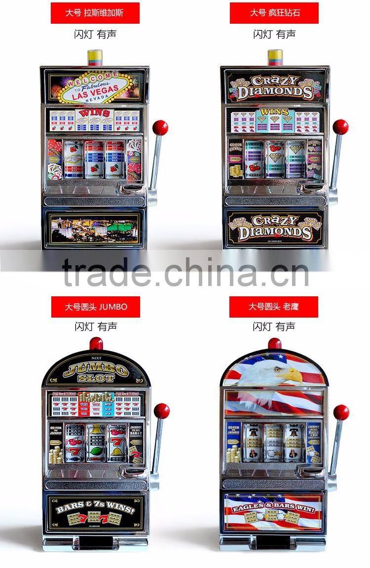 Creative Design Piggy Bank With LED Light, Multi-functional Decorative Lucky Slot Machine Design Piggy Bank With Funny Games