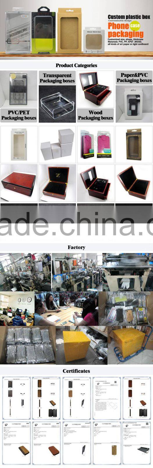 Clear plastic boxes for cell phone, crystal box packaging, high quality packing boxes