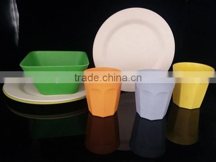 bamboo fiber round shape tableware/dinnerware sets