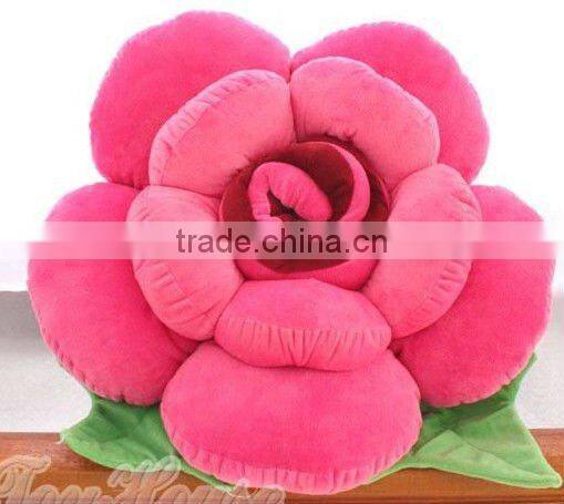 Supply fashion cute plush rose cushion stock small order