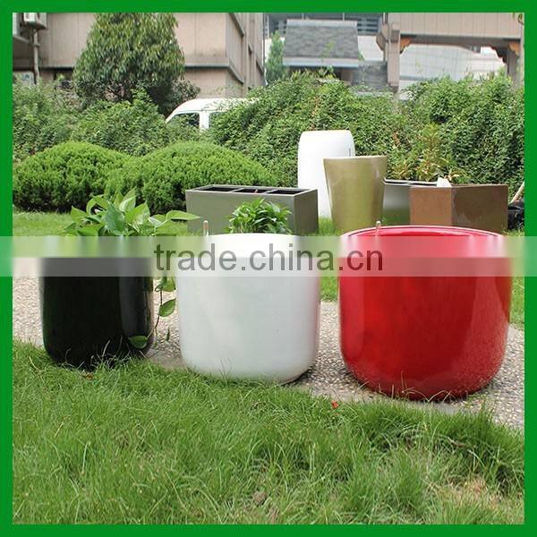 FO-330 Round Fiberglass Self Watering Flower Pots