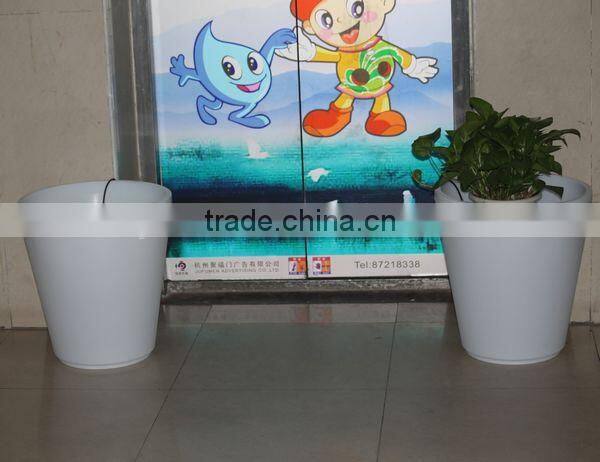 FO-9536 plastic indoor&outdoor LED flower Pot for decor