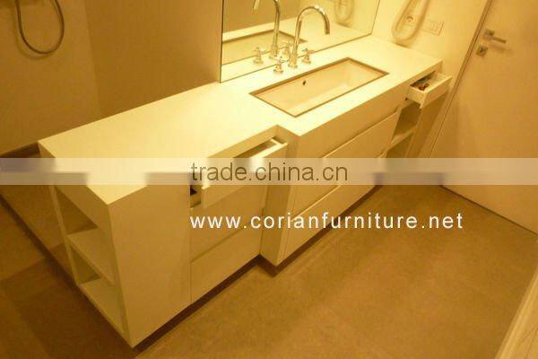 Corianfurniture newest design bathroom vanity/Bathroom Vanity Factory