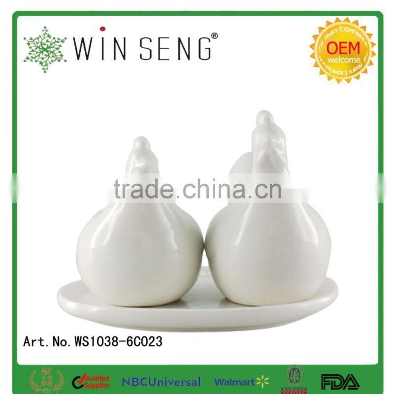 Salt And Pepper Shaker Salt Pepper Bottle With Holder Set Ceramic Crafts