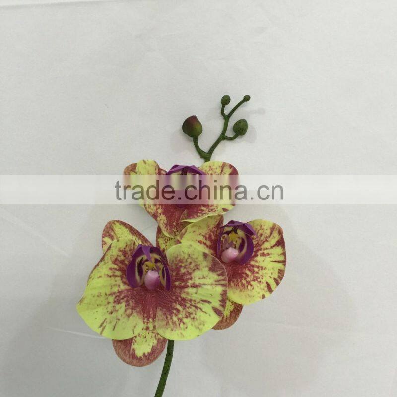 3 flower heads orchid flowers for room decor