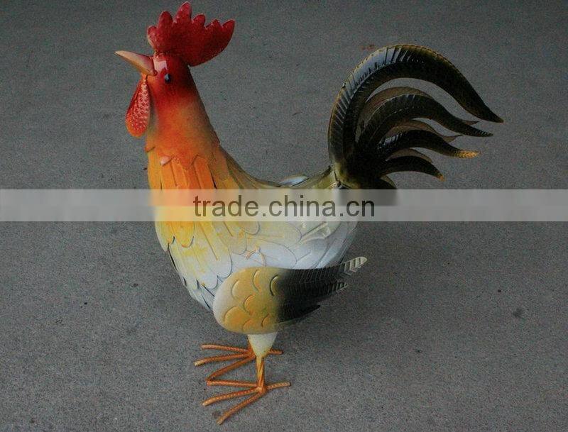 Metal rooster outdoor garden decor