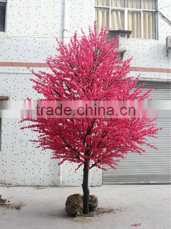 SJ201710016 artificial plastic cherry blossom lighted tree for indoor or outdoor