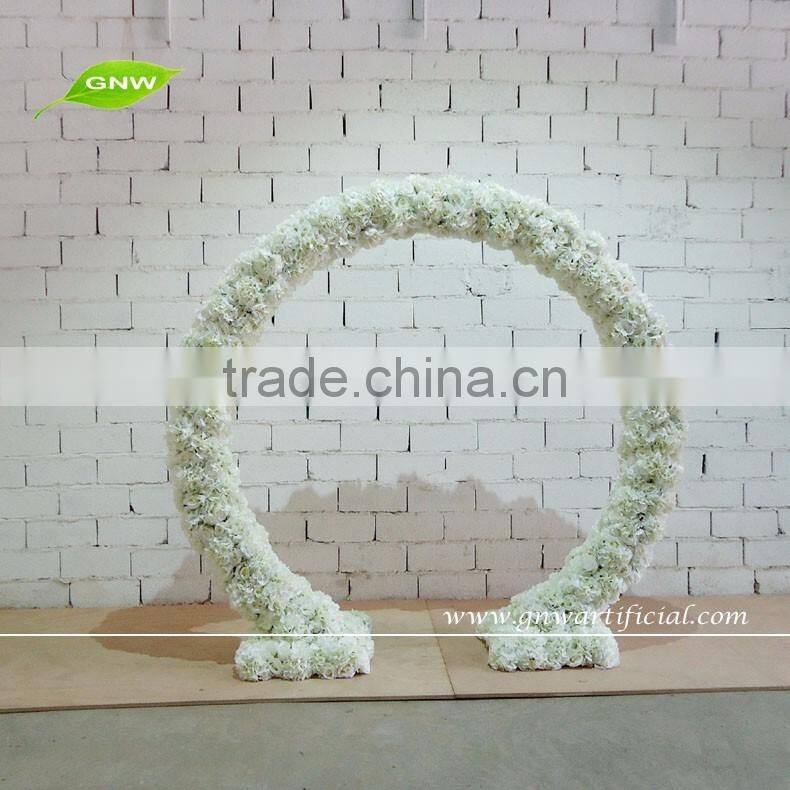 GNW FLA1609018 Latest Popular Decoration White Cherry Blossom And Wisteria Wedding Flower Arch