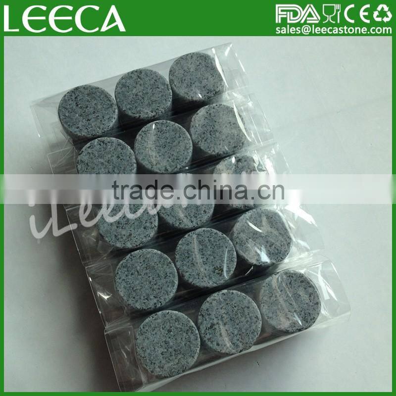 25mm thickness dark grey round whiskey stone