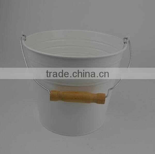 High quality titanium metal flower pot bucket for home and garden