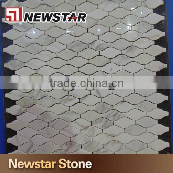 Polished marble lantern mosaic tile