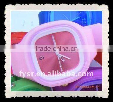 Fashionable and fancy silicone jelly watch