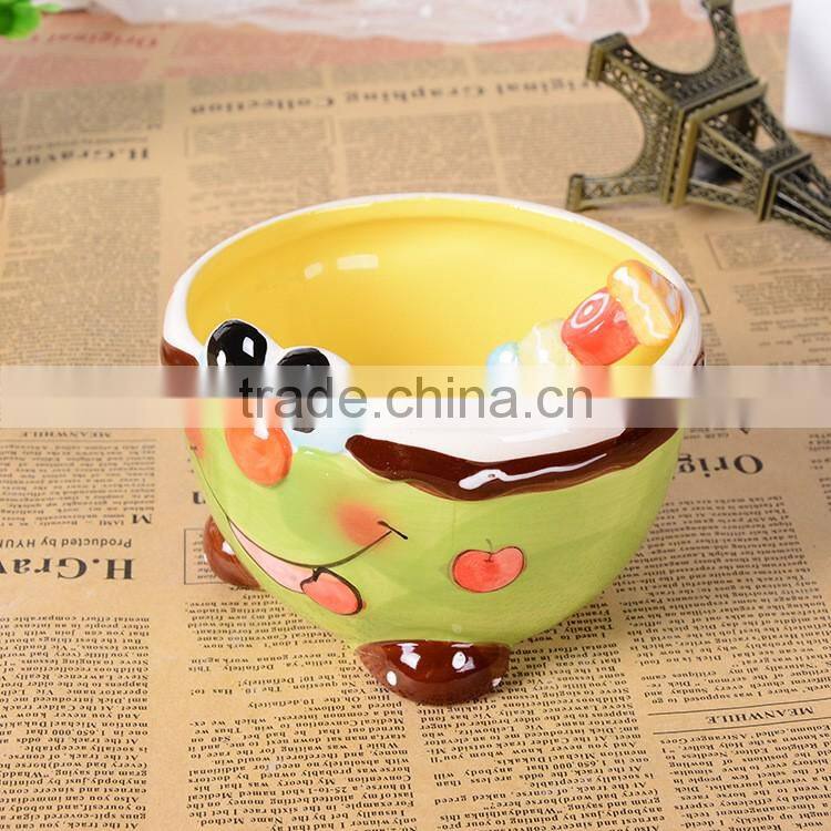 12cm kids cartoon animal bowl with spoon