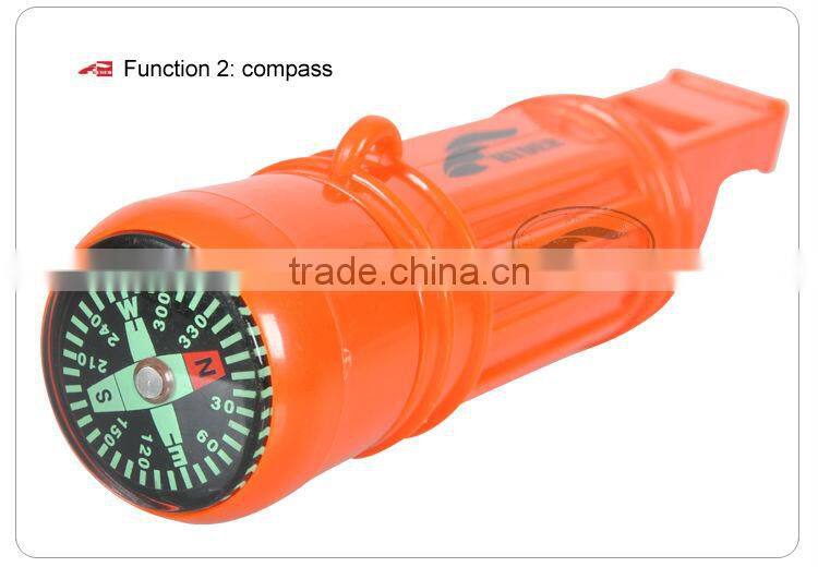 5 in 1 Orange Plastic Whistle
