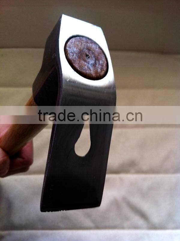forged Adze with wooden handle