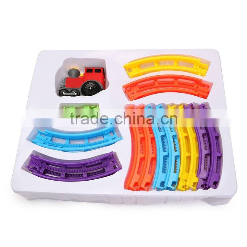 Kids amusement plastic magic toy train track for sale
