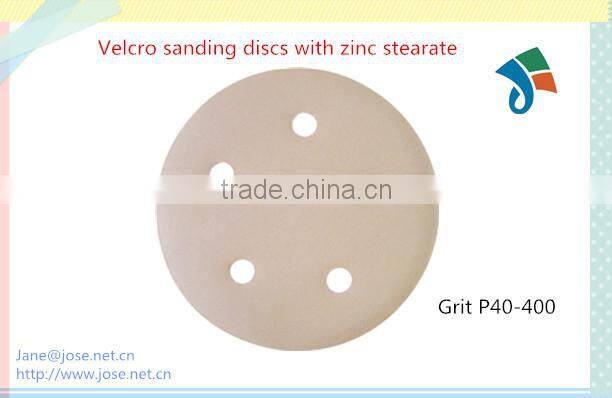 Silicon carbide sanding discs with zinc stearate