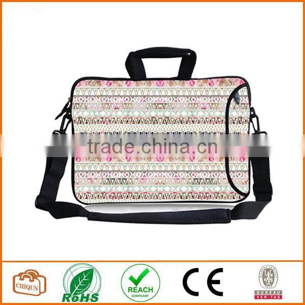 13-Inch Pink Water Ripples Bohemian Style Waterproof Neoprene Laptop Sleeve Case Bag