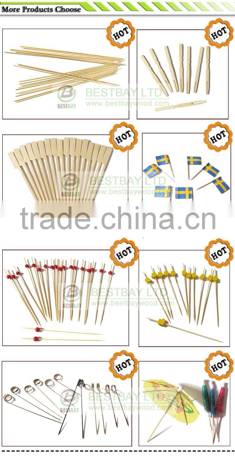 Factory Disposable Bamboo Skewer With Bead