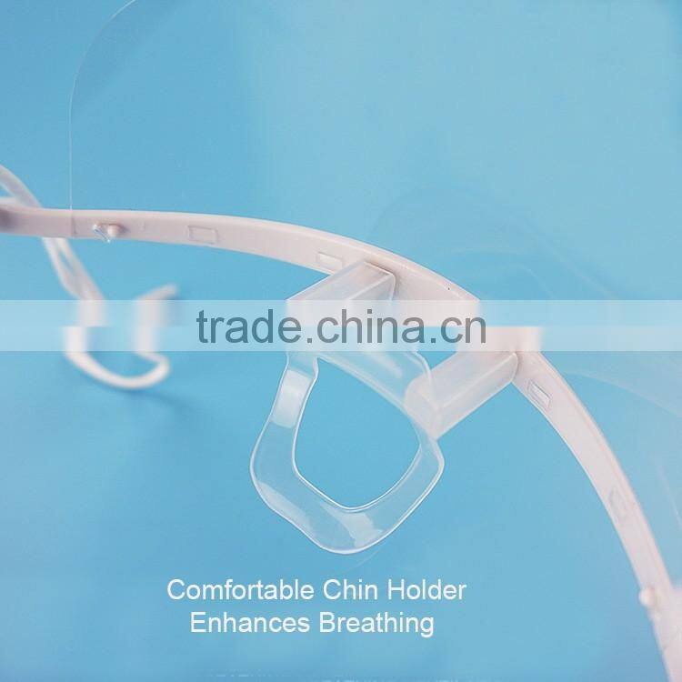 Factory directly sale catering industrial big smile sanitary clear plastic transparent face mask for food service in workshop