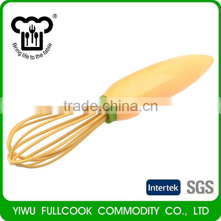 Unique design carrot shape silicone manual egg beater cook tool
